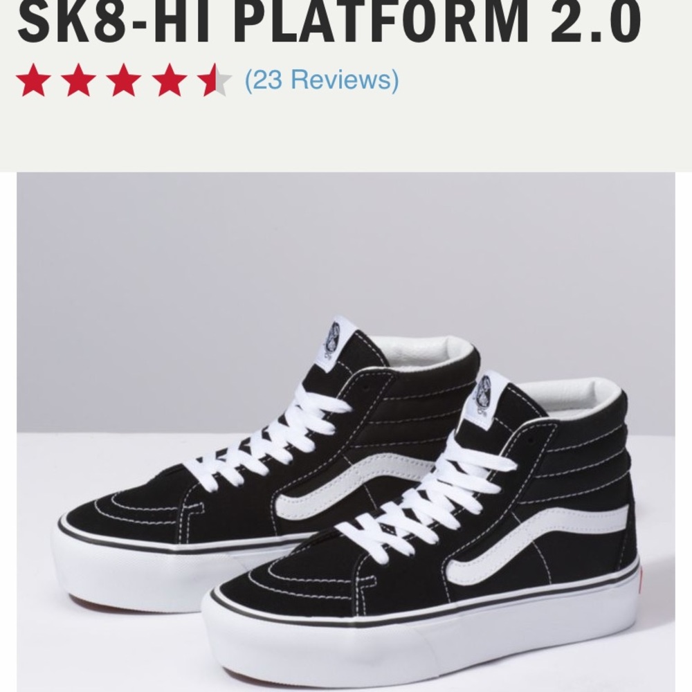 Vans hi- top platform shoe